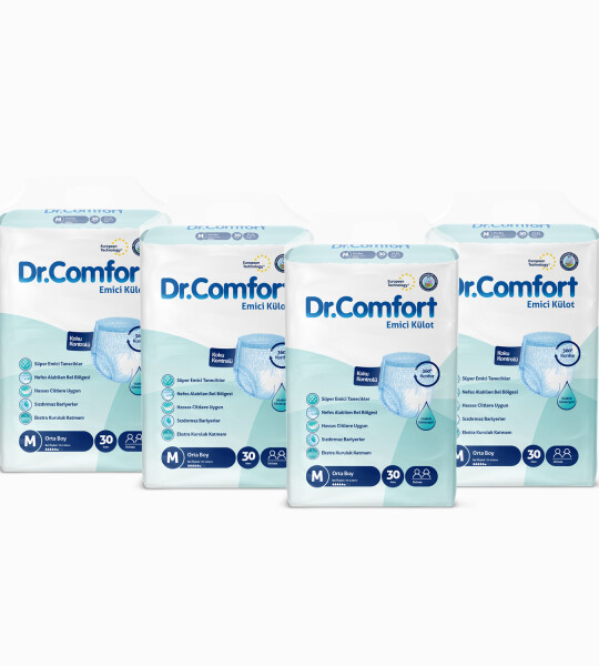Dr.Comfort Yetişkin Emici Külot Medium 30'lu 4 paket 120 adet