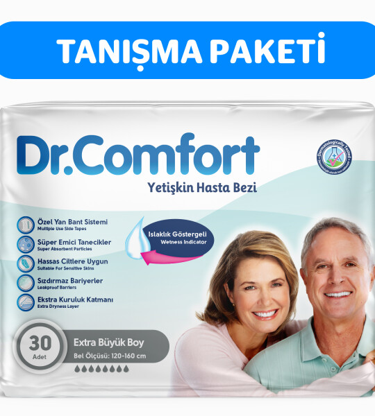 Dr.Comfort Yetişkin Bel Bağlamalı Hasta Bezi Ekstra Large 30'lu 1 paket 30 adet