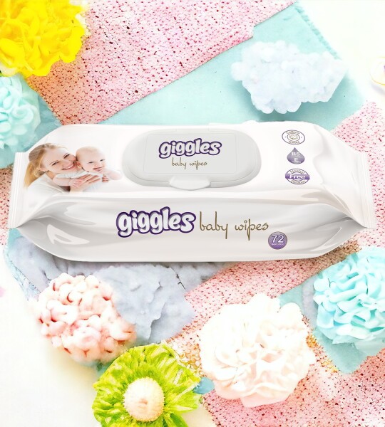 Giggles Islak havlu bebeklere özel 72'li 12 Paket 864 Mendil