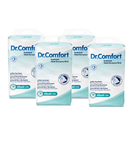 Dr Comfort 60x90 Yatak Koruyucu Örtü 10'lu 4 Paket 40 Adet