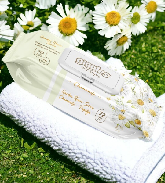 Giggles Islak Havlu 72'li Papatya 8 Paket 576 Mendil